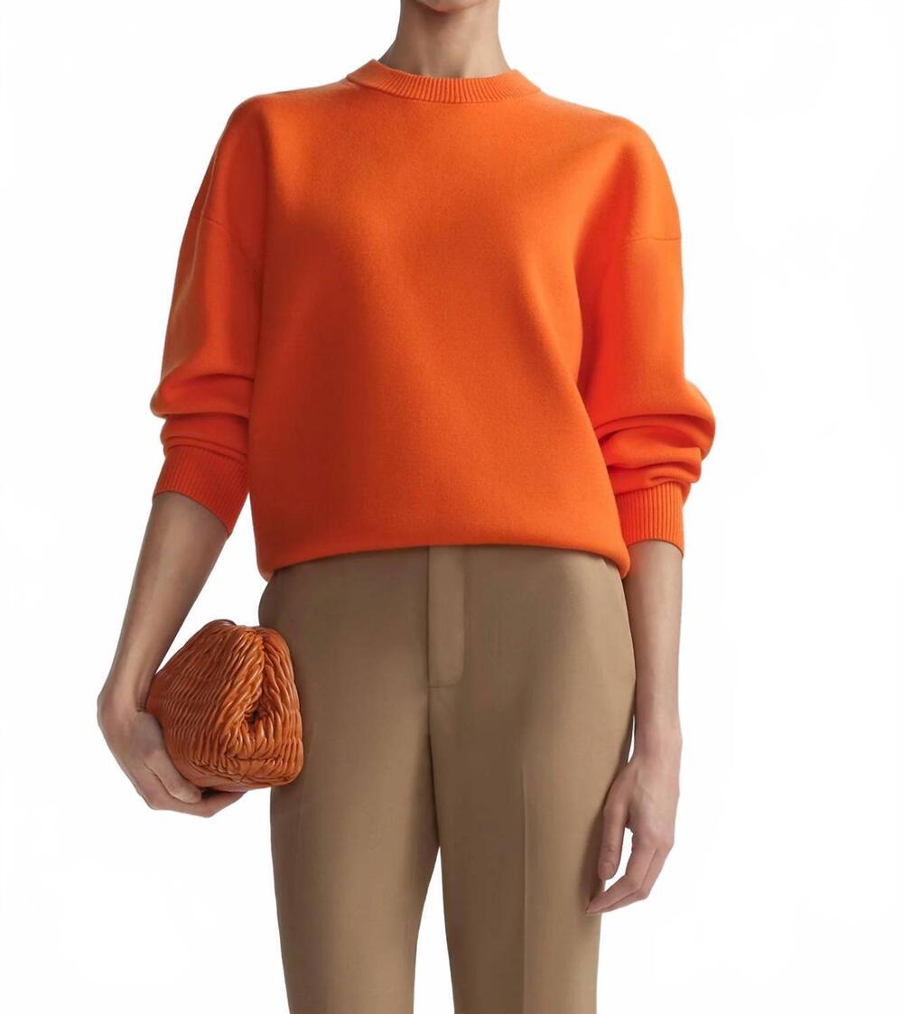 NEW A.L.C. teddy crew neck sweater in poppy